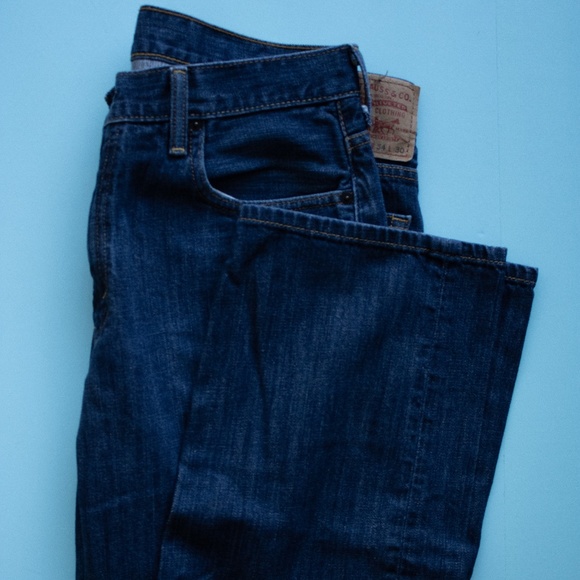 COPY - Levi's 569 Indigo Loose Straight Jeans 34/28.5 - Picture 2 of 3